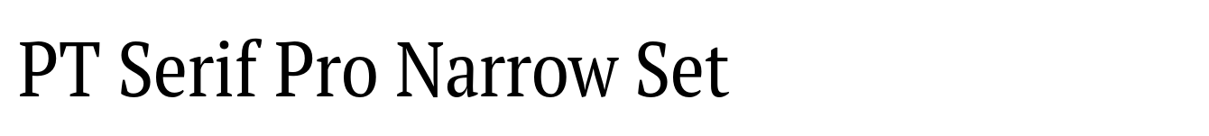 PT Serif Pro Narrow Set